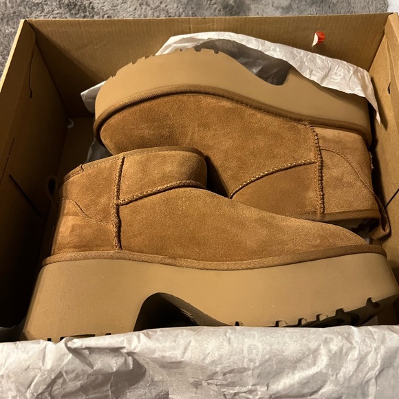 UGG Tan Suede Platform Shoes - Picture 5 of 7